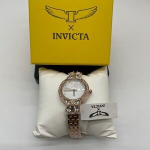 Invicta Wildflower I Womens Watch 30mm Rose Gold Crystal Bezel New 55355